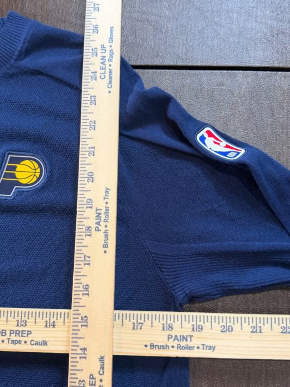Nike NBA Navy Indiana Pacers Logo Crew Knit Sweater Sz M Mens - Picture 6 of 7